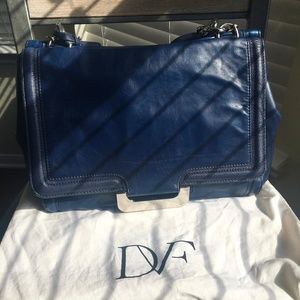 Diane Von Furstenberg (DVF) Blue Leather Handbag